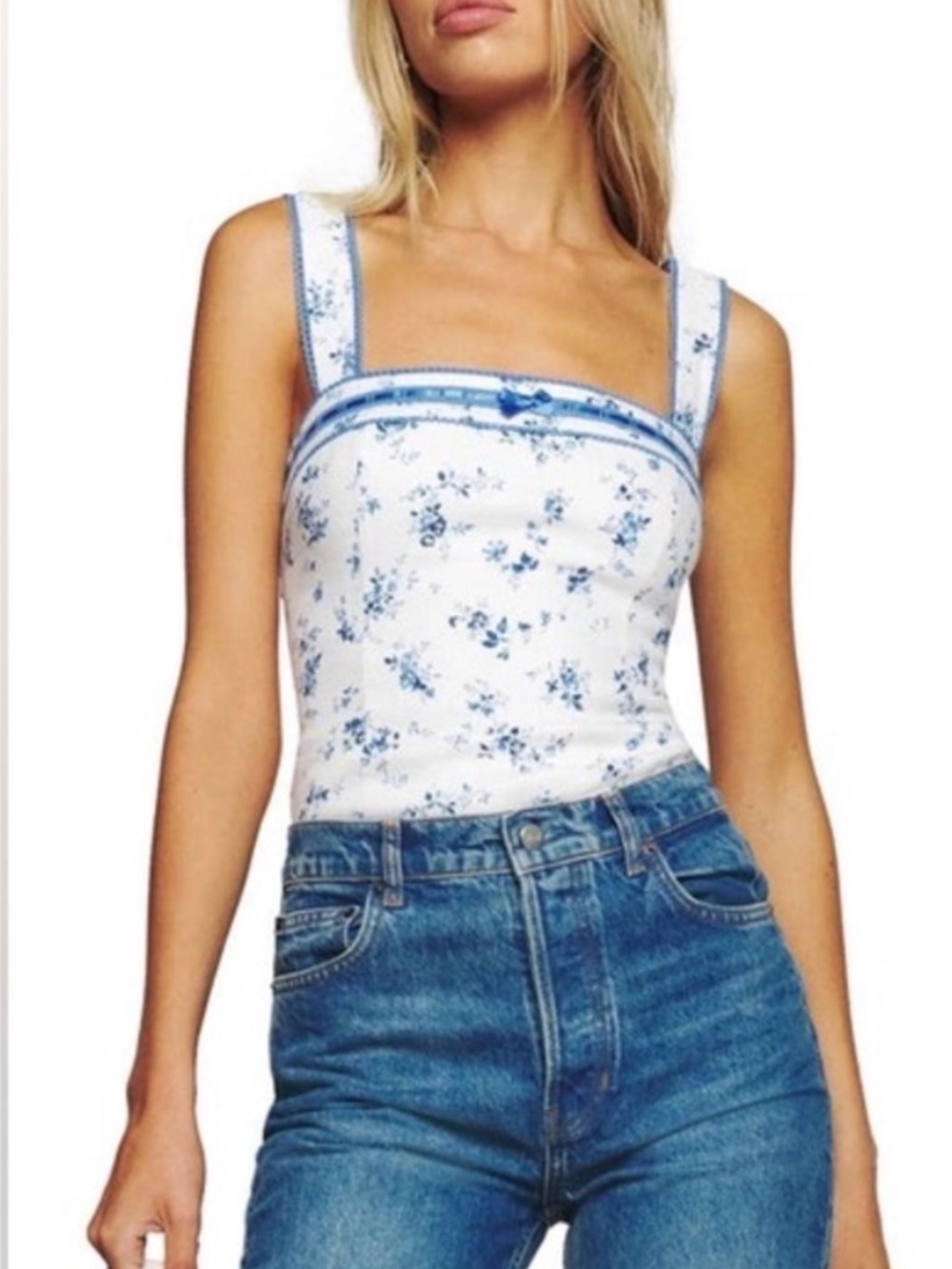 Reformation Eloise Linen Top